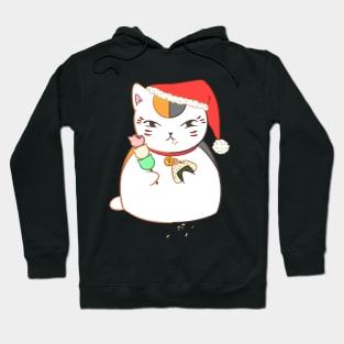 Nyanko Sensei eating (Natsume Yuujinchou)- Christmas ver. Hoodie